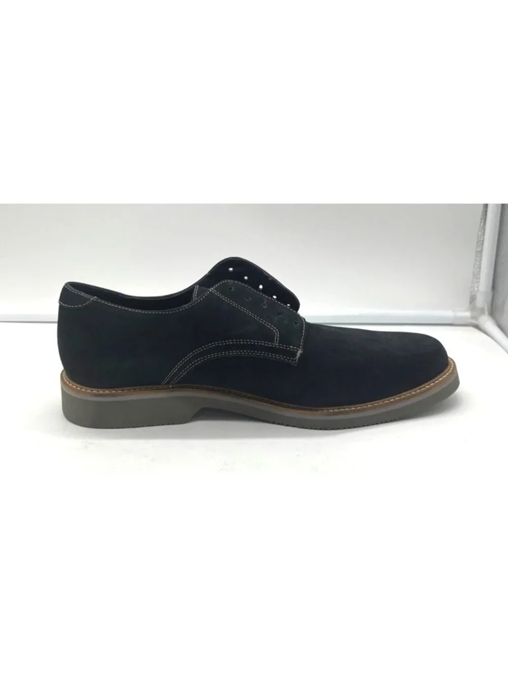 14th & Union Men’s Suede Casual Oxfords, Navy, Size 11